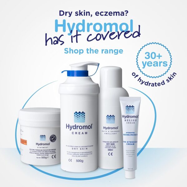 Hydromol Bath and Shower Emollient, for the Management of Eczema, Dermatitis, Psoriasis and Other Dry Skin Conditions, Itch relief, suitable for sensitive skin, for all ages, 1 L