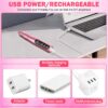 NAILGIRLS Rechargeable Cordless Nail Drill Machine, Portable Electric 35000RPM Professional File for Acrylic Gel Nails, Efile Manicure Pedicure Polishing, Pink