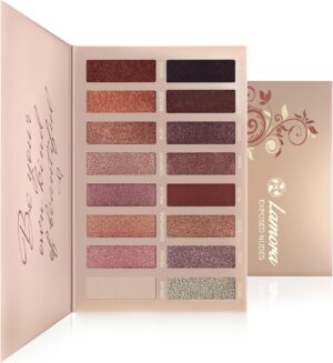 Best Pro Eyeshadow Palette Makeup - Matte + Shimmer 16 Colors - Highly Pigmented - Professional Nudes Warm Natural Bronze Neutral Smoky Cosmetic Eye Shadows - Lamora Exposed