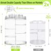 Boxalls Makeup Organiser Rotating -Plus Size, 8 Layer Large Capacity 360 Degree Cosmetics Organiser, Spinning Stand, Clear Skincare Makeup Carousel