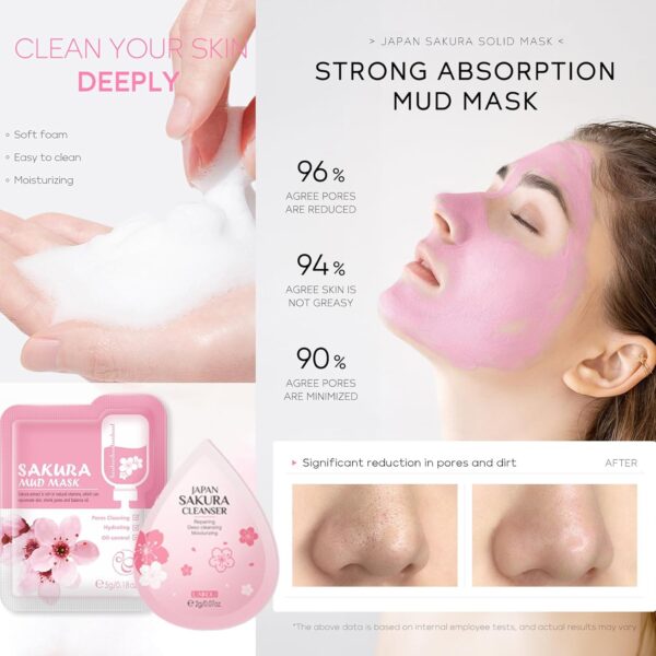 Sakura Skin Care Sets & Kits, Skin Care For Teenage Girls, Skin Care Set For Pamper Teenage Girls Gifts,Facial Kit,Skincare Set,Cleanser,Toner,Serum,Cream,Mud Mask,Eye Mask,Lip Mask,Sleep Mask(24PCS)