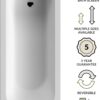 Round Single Ended Straight Shower Bath with Leg Set - 1500mm x 700mm