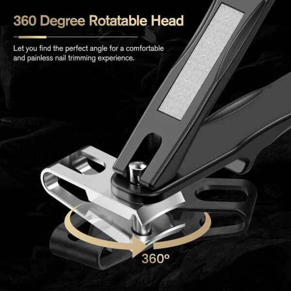 71BwlbEJVpL._AC_SL1500_.jpg FERYES 360° Rotating Nail Clippers for Seniors, Long Handle Fingernail Clippers for Men and Women, Ergonomic EZ Grip Toenail Clippers for Thick Nails