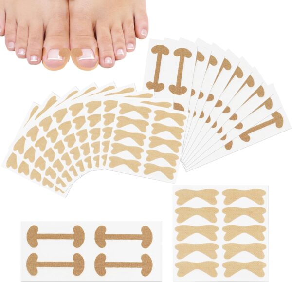 140Pcs Ingrown Toenail Treatment Patch 2 Types Ingrown Toenail Corrector Ingrowing Toenail Kit Breathable Self-Adhesive Elastic Ingrown Toenail Kit for Toenail Care Protect Toe Nail