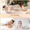 LMSMW Bath Body Poufs 4 Pack - Exfoliating Luffa Sponges for Men Women, Charcoal Shower Mesh Pouf Loofah Sponge Bath Puffs Scrunchie Body Scrubbers Bathing Cleaning Loofahs Lufa Lofa Loffa Pad