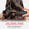 Hair Straightener and Curler 2-in-1, 360° Airflow Styler Curling Iron, 1.25 Inch Curling Wand, 20 Million Negative Ion Hair Care, 5 Temps & Auto Off, Dual Voltage (Black)