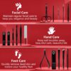 Manicure Set Pedicure Kit, 16 Pcs Stainless Steel Nail Clippers Set, Professional Nail Care Tools Grooming Kit with Portable Travel Leather Case for Men Women Black