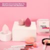 DUAIU 4 Pack Beauty Blender Foundation Sponges Set 4 Color, Latex Free with 1 Sponge Holder Case for Liquid Foundation Powder Sunscreen and Cream
