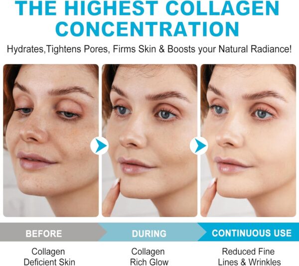 Collagen Face Mask with Deep Hydration,Bio Collagen Face Mask，Collagen Mask Overnight, Moisturizing and Water-Locking Properties, Brightens Skin Tone,Anti-aging Effect and Minimizes Pores-4 Pack