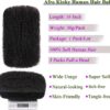 Kackanaa 16 Inch Afro Kinky Curly Human Hair Bulks for Dreadlock Extensions 1 Pack Marley Twist Hair Bulk for Mini Twist Repair Locs Springy Afro Twist Human Hair Bulk, 30g /Pack