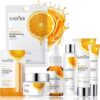 Xumann 7PCS Vitamin C Skincare Gift Set for Teen Girl, Skin Care for Teenage, Cleanser Toner Moisturiser Set for Women