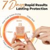 Modelones Nail Care 8 in one Ridge Filling Strengthener Treatment, Nail Polish Strengthener for Damaged and Weak Nails, Nail Hardener Extra Strong and Growth Smoothing Glitter Nude Nail Varnish 15ml