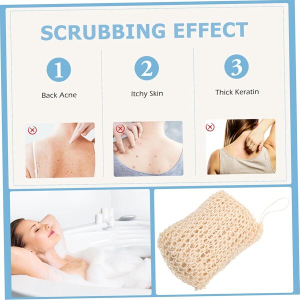 BELLIFFY 2 Pack Sisal Bath Scrubbers Shower Sponges Body Bath for Gentle Skincare