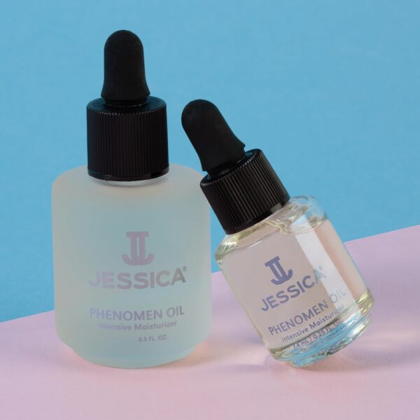 JESSICA Phenomen Cuticle Oil for Nails, Intensive Moisturiser, Natural Jojoba, Almond and Rice Oils, Heals, Rehydrates, 14.8ml