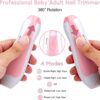 Baby Nail Trimmer, 8 in 1 Baby Nail Clippers Electric, Electric Nail File Baby with Light, Baby Nail Care Kit with 6 Grinding Heads for All Ages