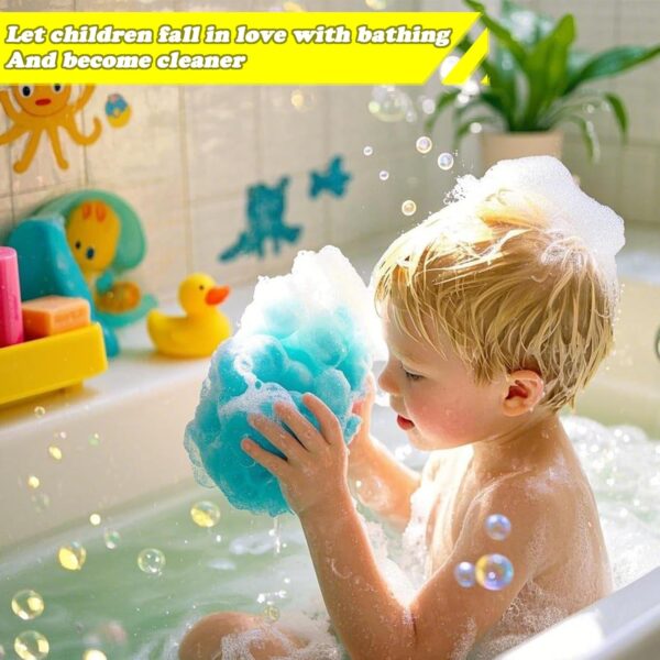 8 PCS Shower Puff Set, Shower Scrunchie Set, Bath Scrunchies Set (30g) for Scrubbing & Exfoliating Multicolor Shower Sponge Comfortable Body Puff Soft Body Loofah Sponge for Men Women & Babies