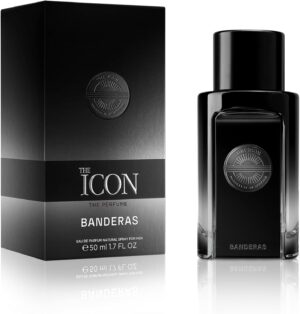 Banderas - The Icon Eau De Perfume For Men - Long Lasting - Virile, Elegant, Trendy And Sexy Scent - Wood, Amber, And Sandalwood Notes - Ideal For Special Events - 50Ml