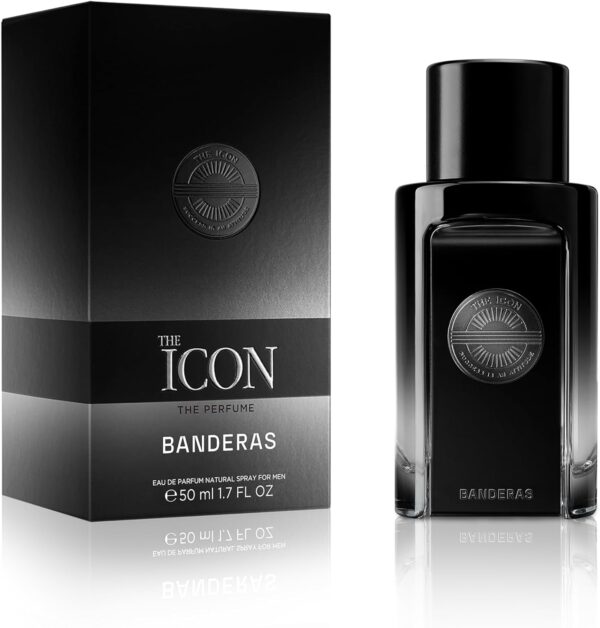 Banderas - The Icon Eau De Perfume For Men - Long Lasting - Virile, Elegant, Trendy And Sexy Scent - Wood, Amber, And Sandalwood Notes - Ideal For Special Events - 50Ml