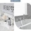 Hapilife Basin and Bath Mixer Tap with Shower Attachment Set Slotted Pop up Waste Waterfall Bathroom Sink Tap Cloakroom Bathtub Tub Filler Tap Mixers Monobloc Chrome Brass Bathroom Taps Set