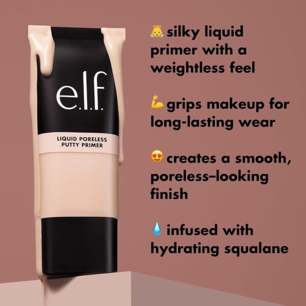 e.l.f. Liquid Poreless Putty Primer, Hydrating Liquid Face Primer For A Smooth Complexion, Grips Makeup For Longwear, Vegan & Cruelty-free