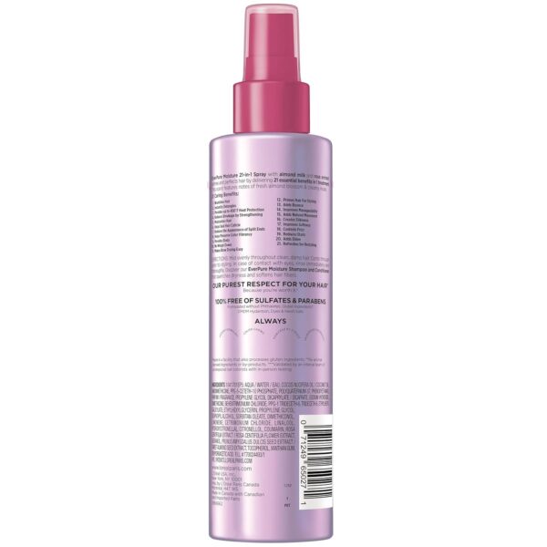 L’Oréal Paris Sulfate Free Moisture 21-in-1 Leave-In Conditioner for Dry Hair, EverPure, 6.7 fl oz