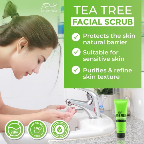 Tea Tree Foaming Face Wash & Facial Scrub | Cleansing, Gentle Exfoliation to Remove Dead Skin cells, Unclog Pores & Refresh The Skin | 2 Pack