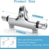 Thermostatic Bath Shower Mixer Tap, AIMOYO Deck Mounted Thermostatic Bath Tub Taps, Solid Brass Thermostatic Bathtub Shower Mixer Bar Valve, Thermostatic Bath Mixer Taps with Shower, 180mm