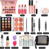 Makeup Sets, Cosmetic Make Up Starter Kit With Storage Bag Portable Travel Make Up Palette Eyeshadow Foundation Lip Gloss for Teenage & Adults(Style B)