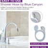 71Ei3dU4BUL._AC_SL1500_.jpg Blue Canyon Solo II Bath Mixer Shower Spray| Bathroom Accessory| Premium Shower Attachment for Bath taps| Push-on-Fitting| Suitable for Round & Oval Taps| Shower Head for Bathroom| 166 cm | (White)