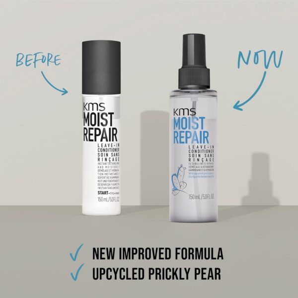 KMS MoistRepair Leave In Conditioner for Dry, Damaged Hair, 150ml, Detangling and Repair, with Upcycled Prickly Pear, Vegan Formula