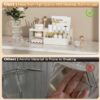 Subsky Makeup Organiser with Drawers, Make Up Storage Cosmetic Dressing Table Organiser Makeup Box with Drawerds for Dresser, Bedroom, Bathroom (White)