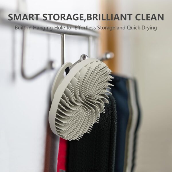 71EqWQ9zQoL._AC_SL1500_.jpg BEAUTAIL Silicone Body Scrubber 5th Gen 2 Pack, Gentle Exfoliating Shower Bath Brush for Sensitive Skin, Innovative Silicone Bristles Design for Lather Well, Ergonomic No-Slip Handle (Black+Starlight)