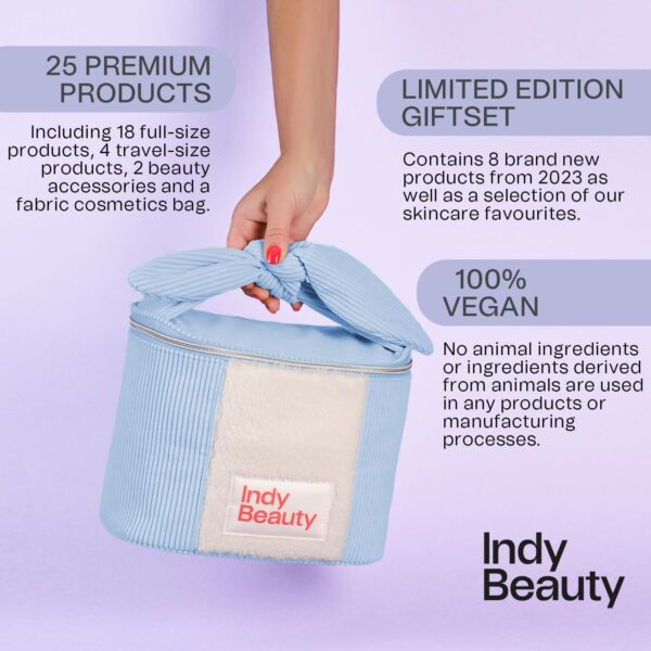 Birthday Skincare Gift Set with 25 Gifts - Hamper Gifts for Her - Skin & Beauty Gifts - 21 Full Sized Products - Gift Set Present for Women - Premium Skin Care Sets & Kits - Vegan - Indy Beauty