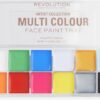 Makeup Revolution London, Artist Collection, Face Paint Tray, Intensely Pigmented, Blendable Formula, 12 Creamy Shades, 12 x 2.7g