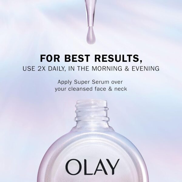 71FLAHNjTL._AC_SL1500_.jpg Olay Super Serum 5-in-1 Benefits, Hydrating Face Serum 50 ml, With Vitamin C, Niacinamide, Collagen Peptides & Vitamin E, Glowing, Firmer and Smoother Skin, Lightweight Formula