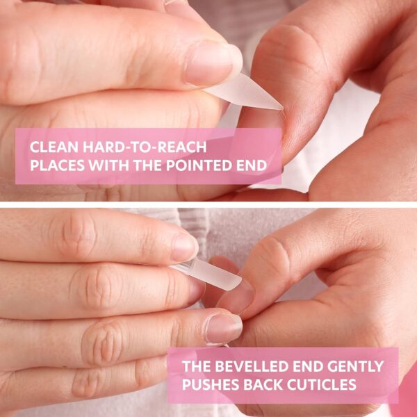 Glass Cuticle Pusher Set of 2 Manicure Nail Care Tools, 2PC Premium Czech Glass Manicure Sticks - Bona Fide Beauty Czech Glass Cuticle Set