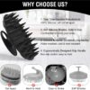 BEAUTAIL 1 Pack Silicone Body Scrubber Bath Shower Brush and 1 Pack Silicone Scalp Massager Shampoo Brush, Black