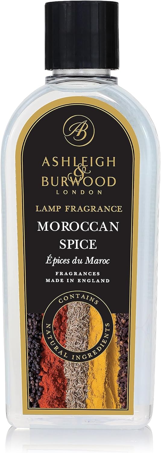 Ashleigh & Burwood | Moroccan Spice Lamp Fragrance | 500 ml | Made in The UK | Spicy and Woody Scent