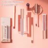 Prreal 2Pcs Lip Liner and Lipstick Makeup Set, Matte Liquid Lipstick + Matching Lip Liner, Nude Velvety Lipstick Makeup Kit, Waterproof Long Lasting labiales mate 24 horas originales (07)