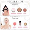 Patelai 2 Pcs Powder Puff Makeup Puff Triangle Soft Powder Sponge Reusable Triangle Sponges with Strap for Cosmetic Foundation Wet Dry Makeup(Black, Nude)