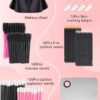 LIONVISON Disposable Makeup Applicators, Makeup Mixing Palette with Spatula and 262 PCS Disposable Makeup Brush Tools, Mascara Wands Lip Brushes Eyeliner Brushes Makeup Hair Clips with Organizer Box