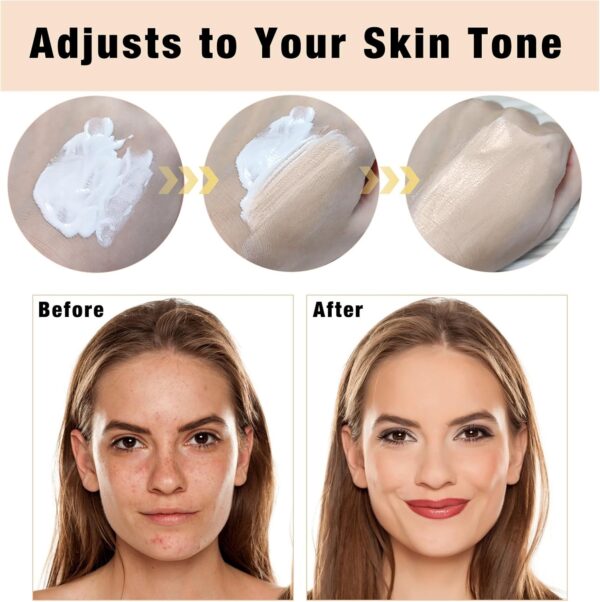 2Pcs Color Changing Foundation SPF15,Seamless Tone-Matching,Long-Lasting Hydration Nourishment, and Sun Protection for All Skin
