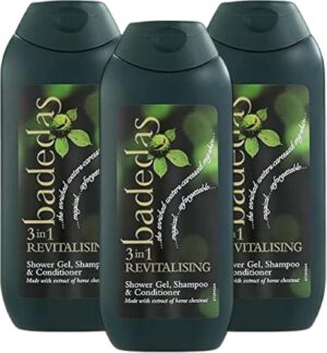 Badedas 3 in 1 Revitalising Shower Gel, Shampoo & Conditioner 200ml | Multipack | Pick a Bundle of 3 or 6 Packs
