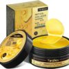 60 Pcs 24K Gold Under Eye Patches, 30 Pairs Women Undereye Mask for Puffy Eyes Dark Circles Treatment, Beauty Skin Care Products, Men Collagen Gel Pads Hydrating for Eye Bags Puffiness Wrinkle