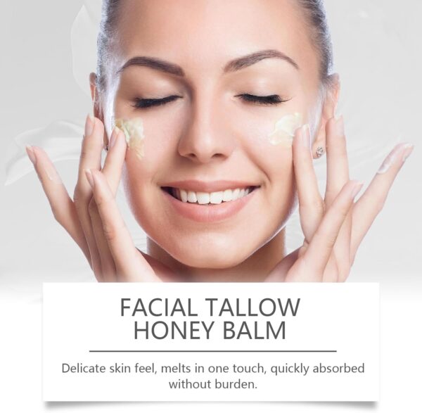 Pure Tallow Balm, 120g Beef Tallow Skin Care, 100% Natural Tallow and Honey Balm,Organic Wrinkle Defense Moisture Tallow Cream for Face, Body