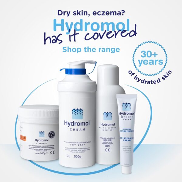 Hydromol Bath and Shower Emollient, for the Management of Eczema, Dermatitis, Psoriasis and Other Dry Skin Conditions, Itch relief, suitable for sensitive skin, suitable for all ages, 350 ml