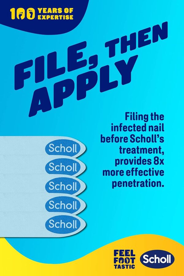 Scholl Fungal Nail Treatment, 3.8 ml - Fungal Nail Infection Treatment and Prevention Kit, Includes 3.8ml Liquid and 5 Disposable Nail Files , Pack of 1