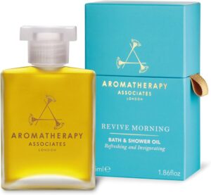 Aromatherapy Associates Bath and Shower Oil, Luxury Spa, Natural Bath, Bath Oil, Vegan, Cruelty Free, Environment Friendly (Revive Morning Bath and Shower Oil 55ml)