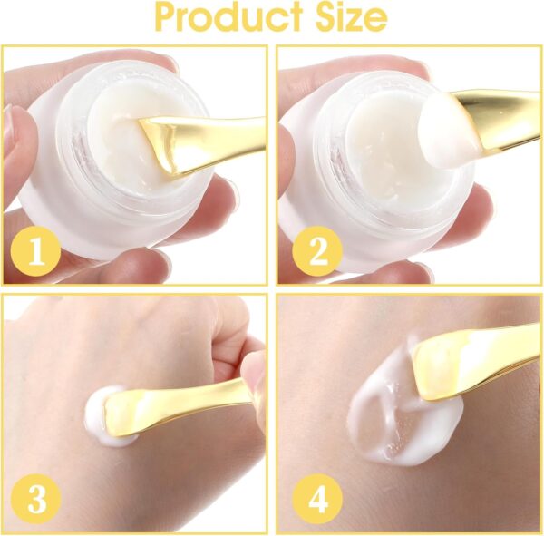 Mabor 3 PCS Skincare Spatula Metal Cosmetic Spoon Applicator Beauty Spa Mini Spoon Skin Care Cream Mask Makeup Tools for DIY Mask Mixing