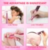 NAILGIRLS Rechargeable Cordless Nail Drill Machine, Portable Electric 35000RPM Professional File for Acrylic Gel Nails, Efile Manicure Pedicure Polishing, Pink